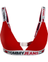 Tommy Jeans Unlined Triangle Γυναικείο Σουτιέν UW0UW03500-XLG KOKKINO